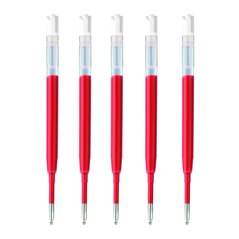 DunBong G2 Gel Ink Pen Refills, for Retractable Gel Pens, 0.5mm Fine Point, Pack of 5 (Red) - Image 1